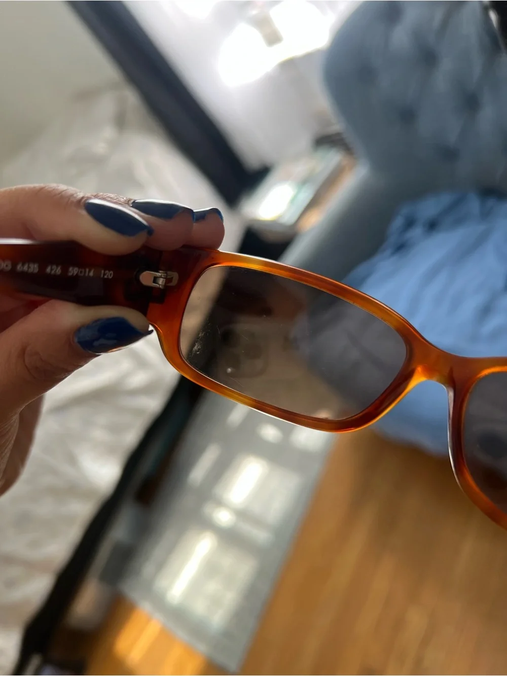 D&G Brown Tortoise Rectangular Women's Sunglasses